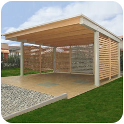 Carport tettoie in legno per auto