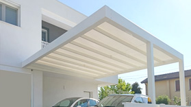 tettoia in metallo